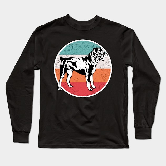 Vintage Retro Rottweiler Long Sleeve T-Shirt by aaltadel